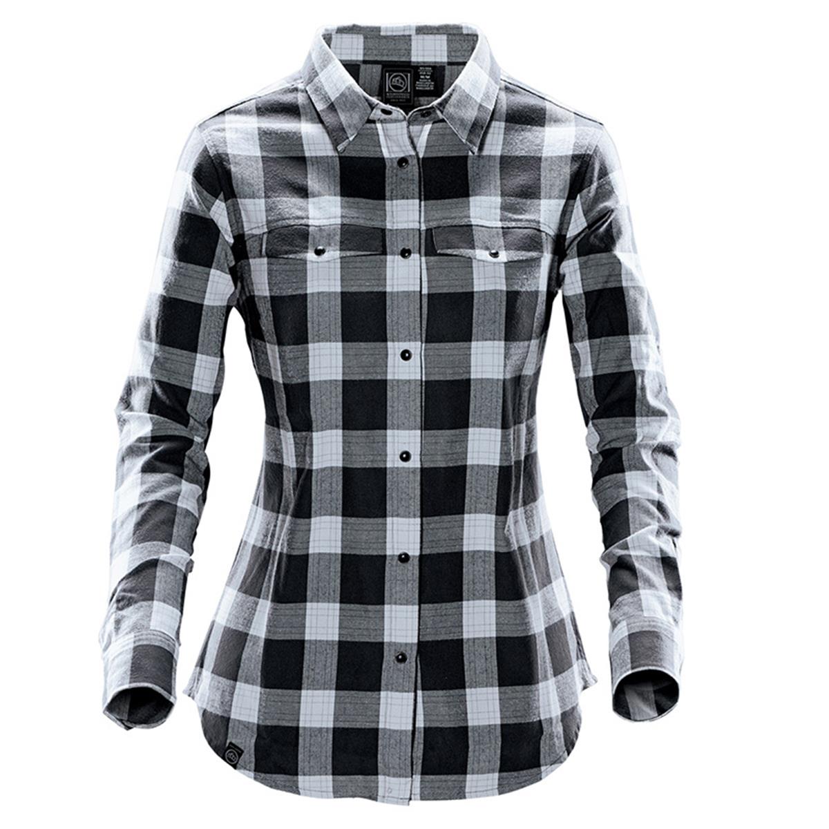 Women's Logan Snap Front Shirt - Titanium Plaid - Front