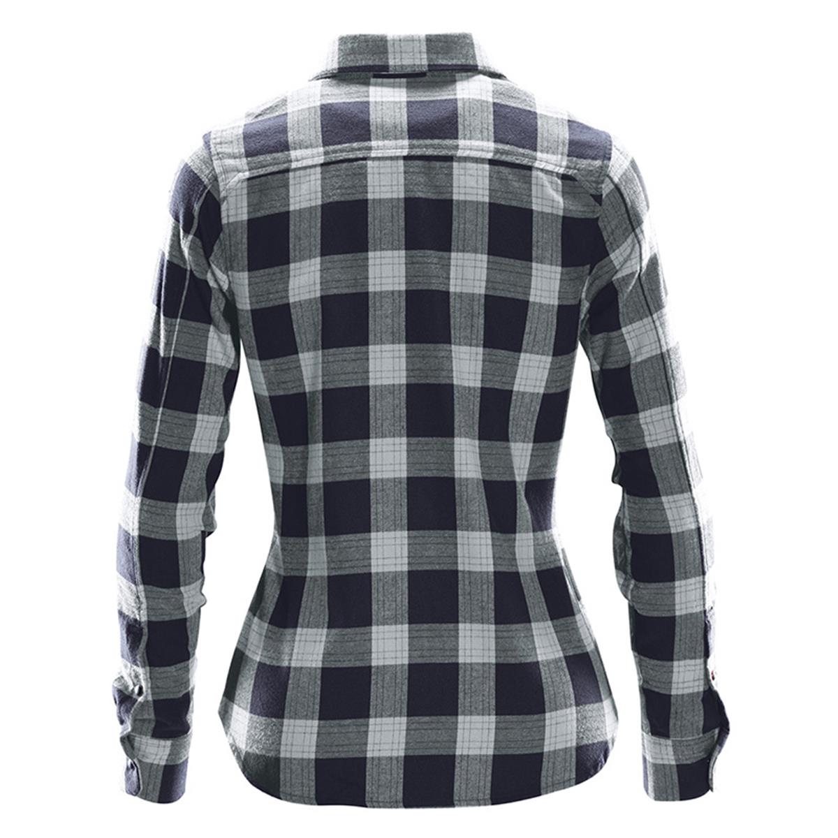 Women's Logan Snap Front Shirt - Titanium Plaid - Back