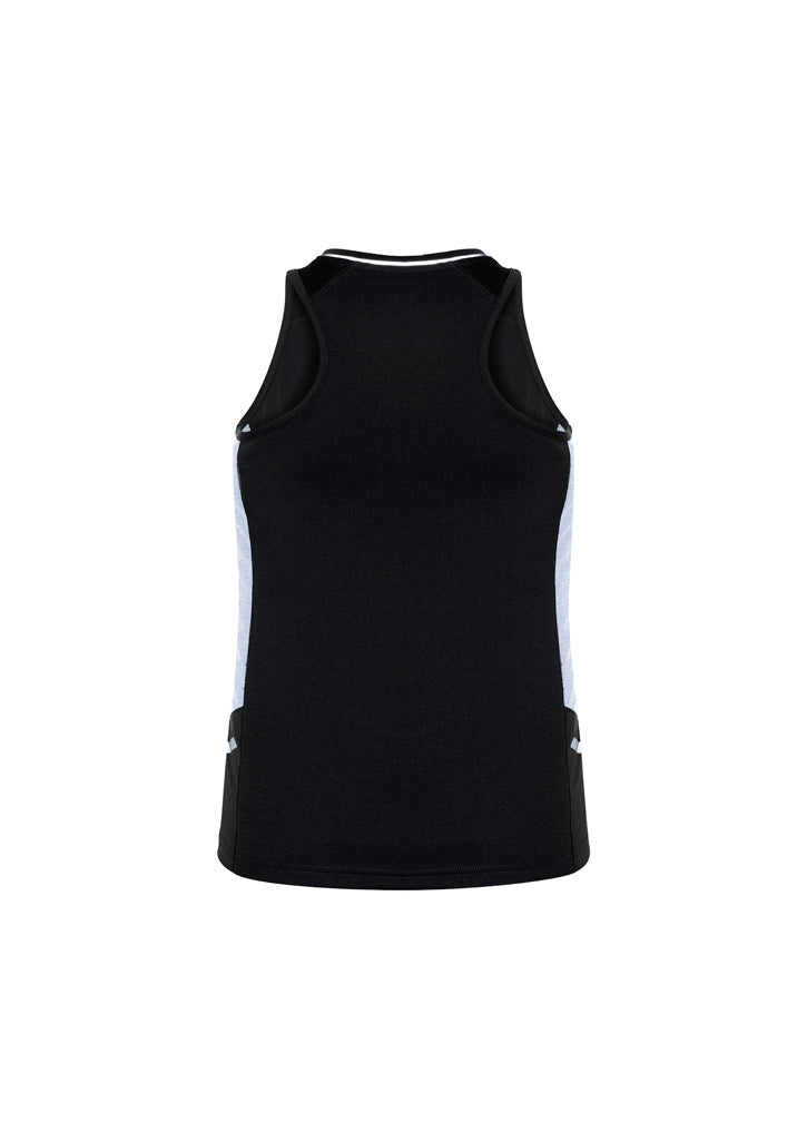 Renegade Womens Singlet - Black/White/Silver - Back