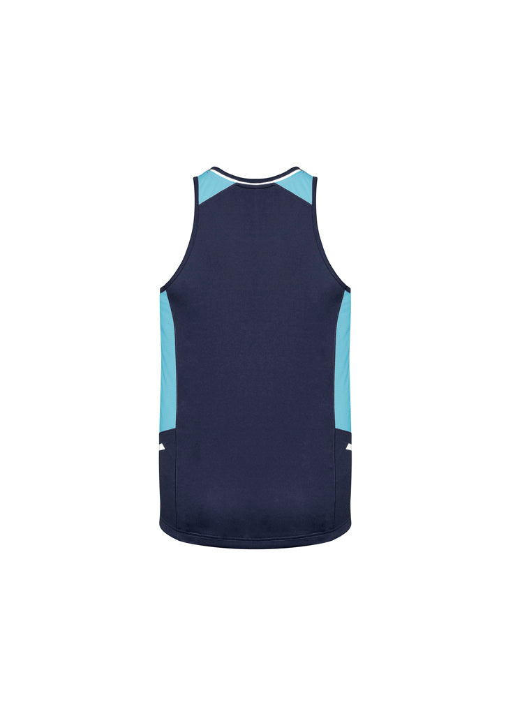 Renegade Mens Singlet - Navy/Sky/Silver - Back