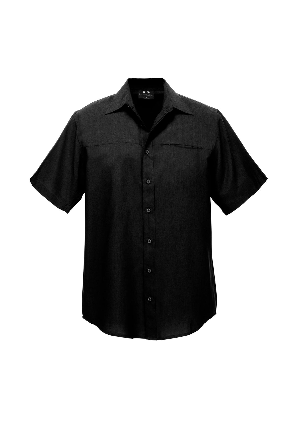 Oasis Mens Short Sleeve Shirt - Black - Front