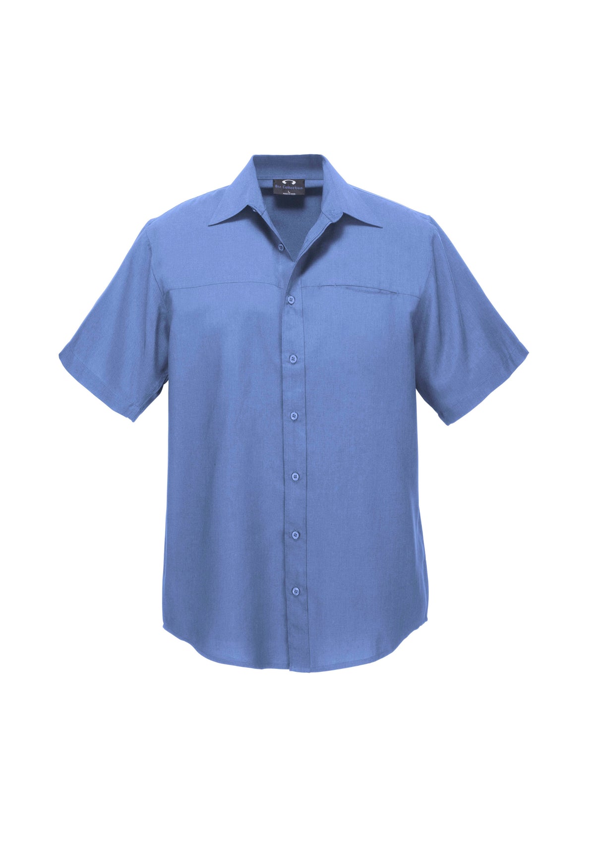 Oasis Mens Short Sleeve Shirt - Mid Blue - Front