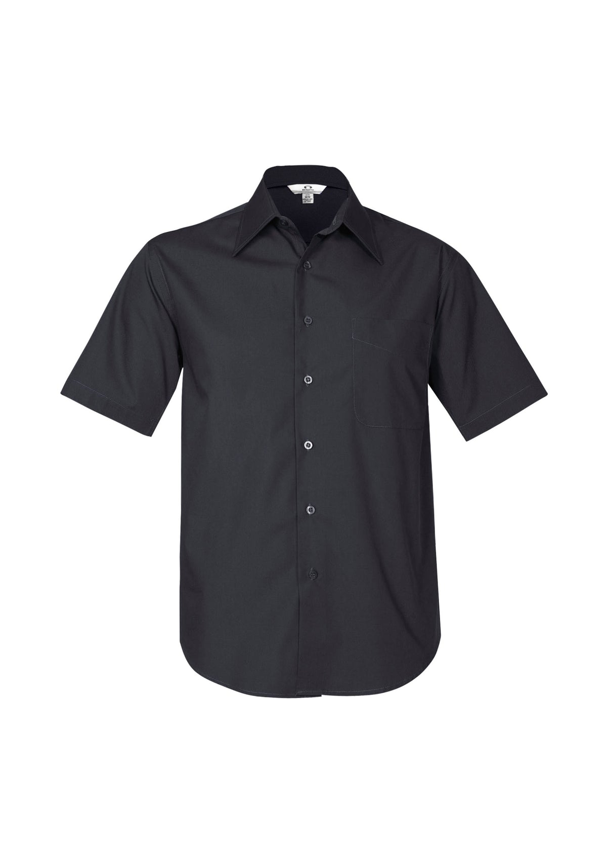 Metro Mens Short Sleeve Shirt - Charcoal - Front