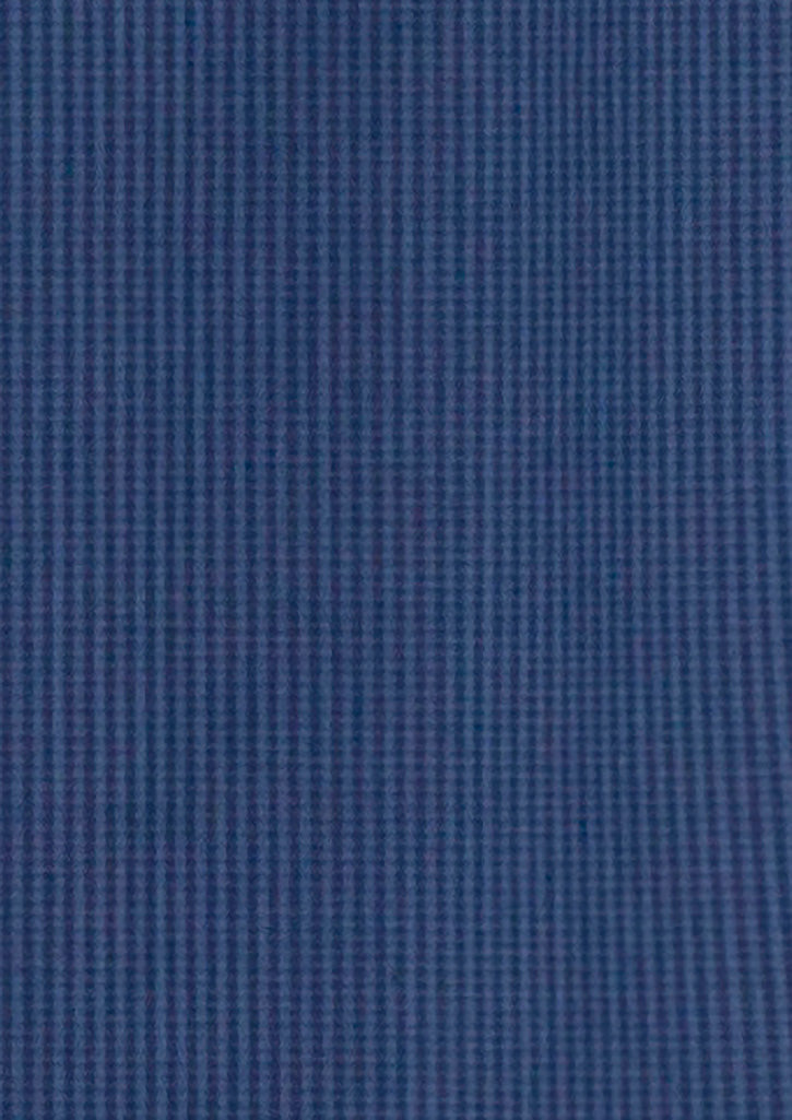 Micro Mens Check Long Sleeve Shirt - Navy - View