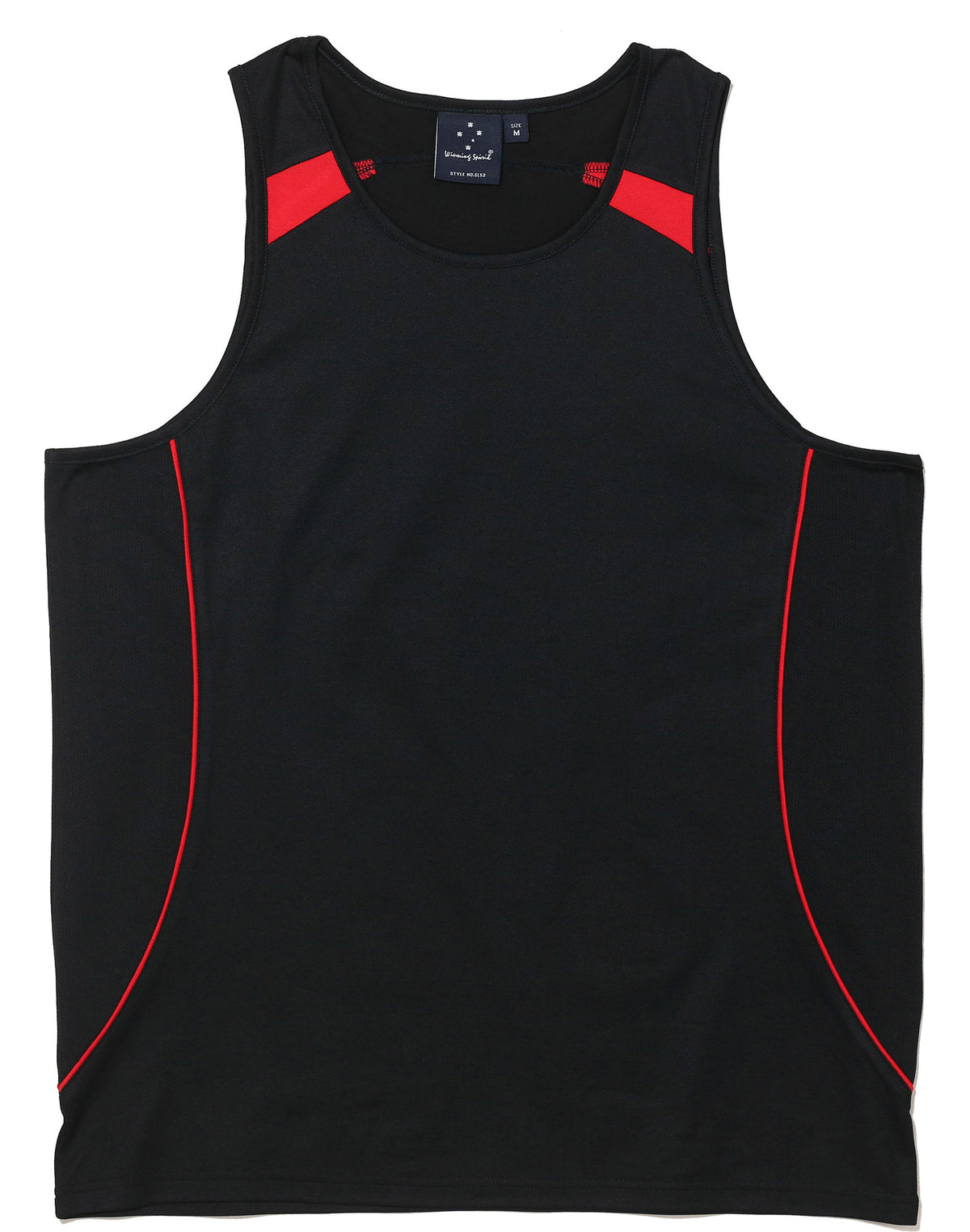 Legend Singlet Men's - Black/Red - Front