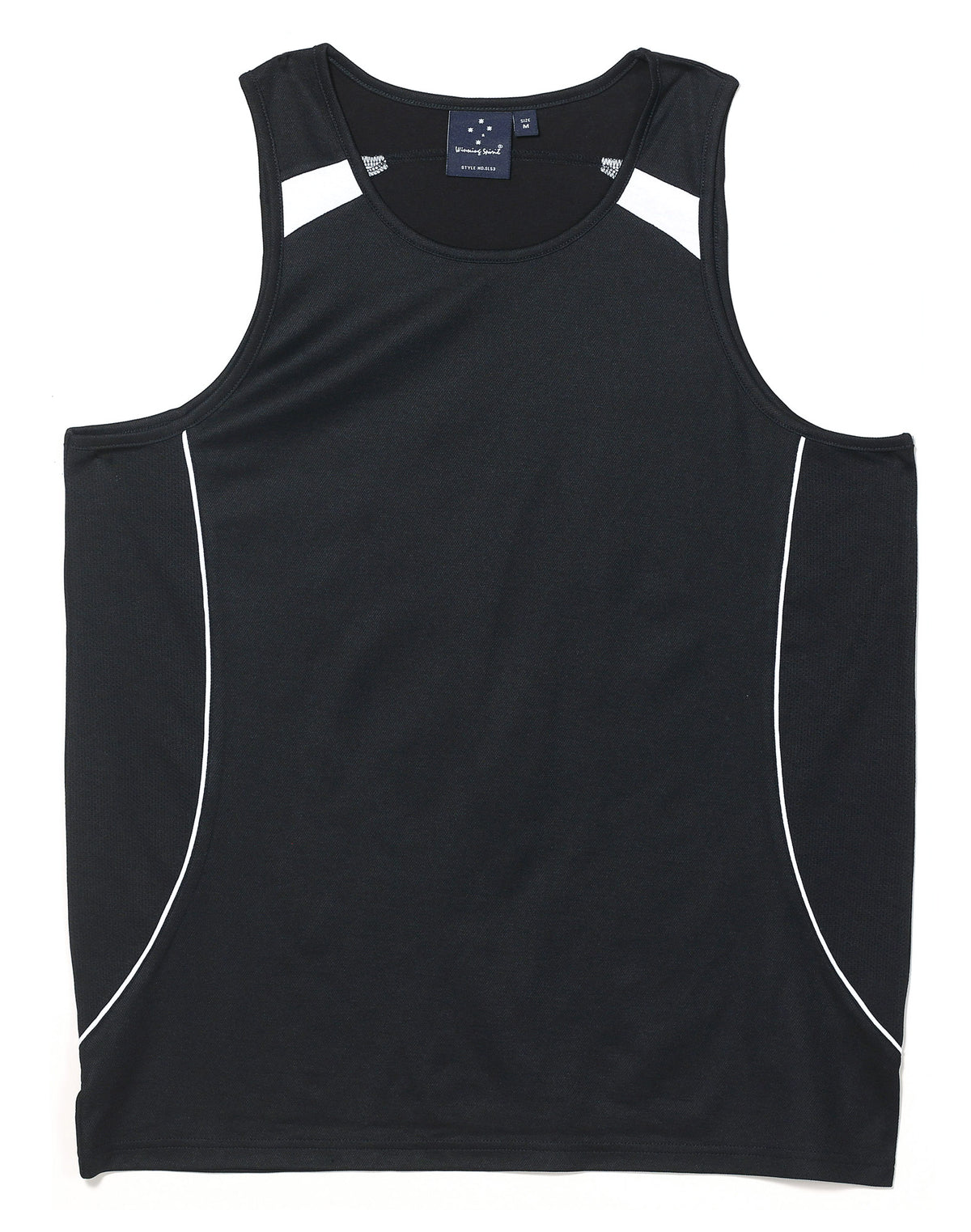 Legend Singlet Men's - Black/White - Front