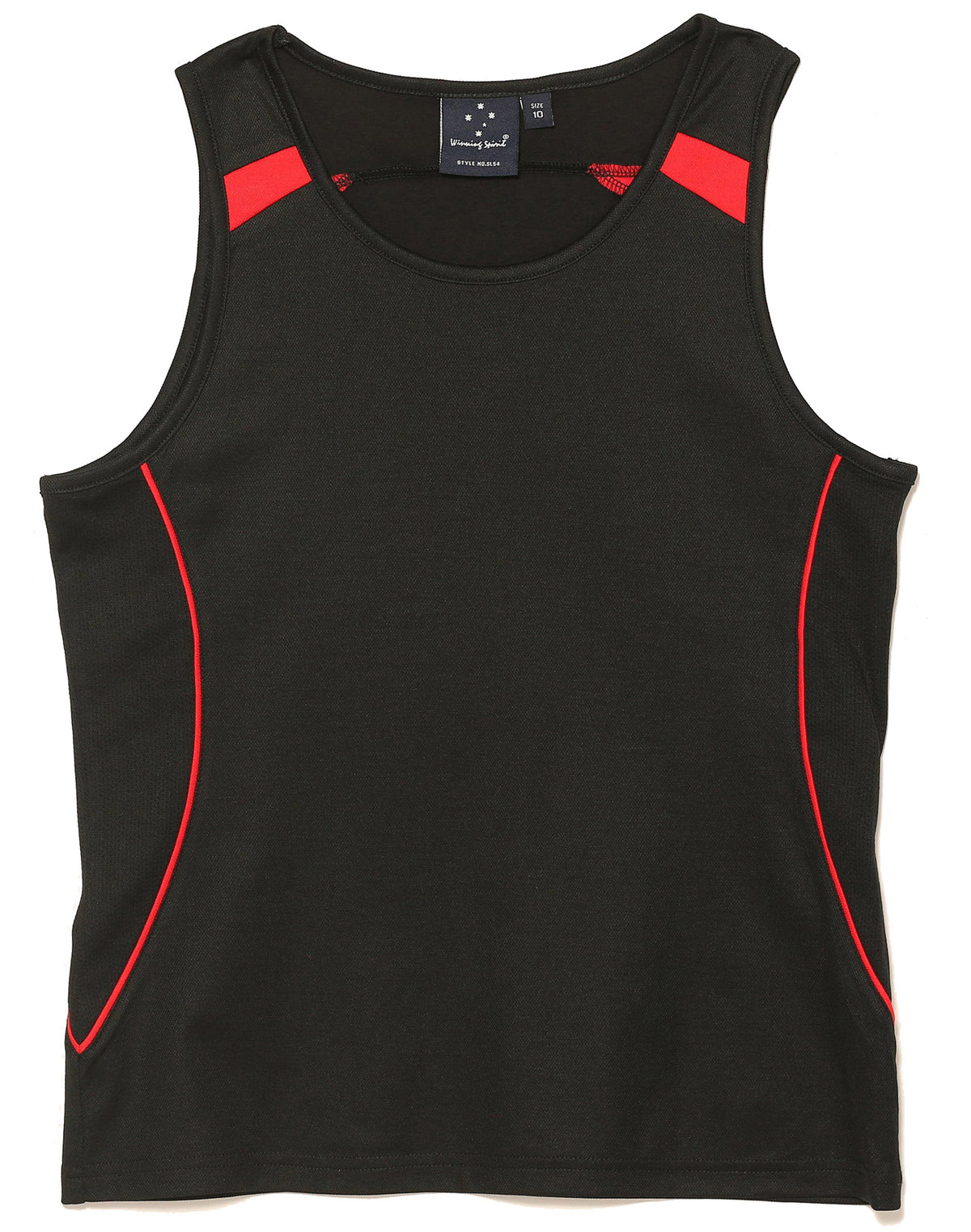 Legend Singlet Ladies' - Black/Red - Front