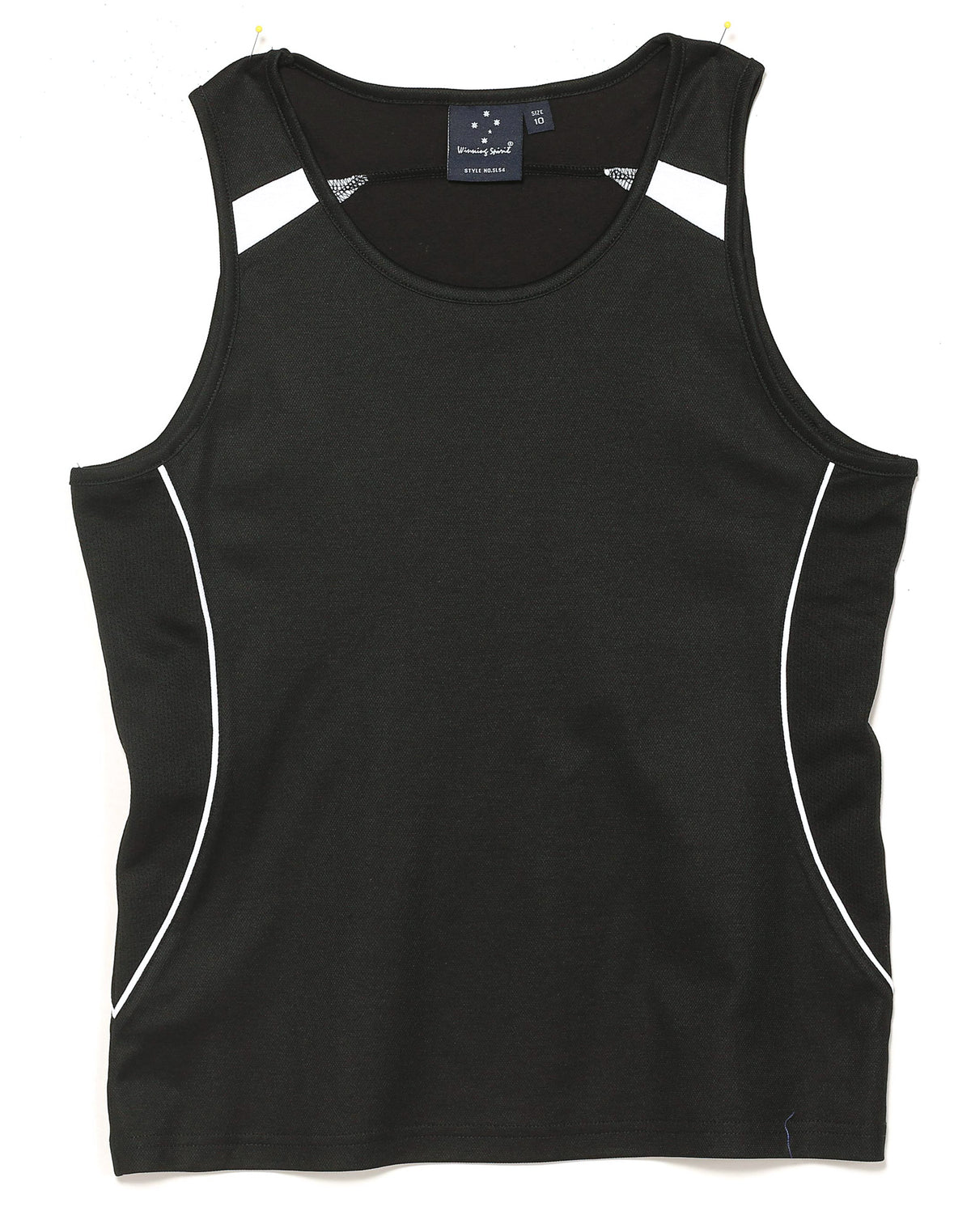 Legend Singlet Ladies' - Black/White - Front