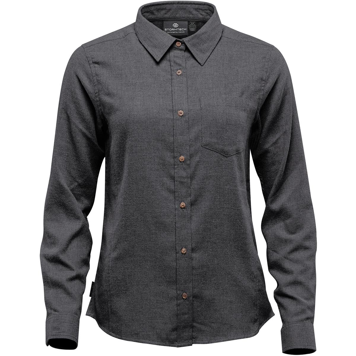 Women's Cambridge L/S Shirt - Charcoal - Front