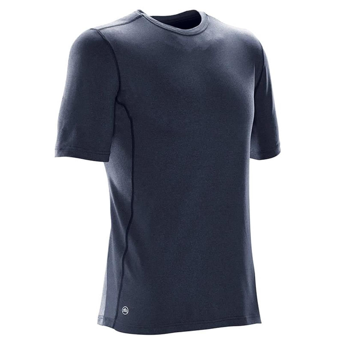 Men's Lotus H2X-Dry S/S Tee - Navy Melange - Back