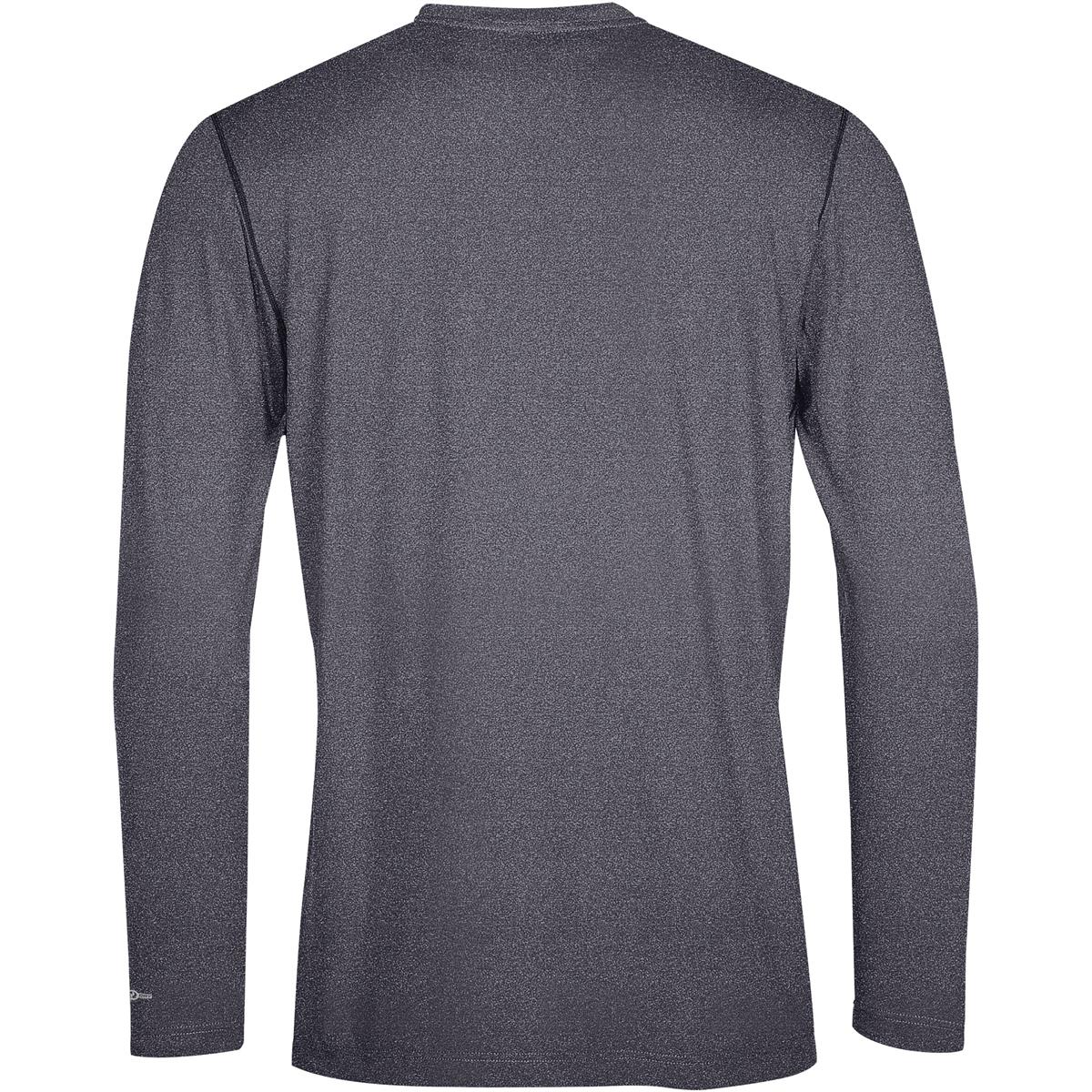 Men's Lotus H2X-Dry L/S Tee - Navy Melange - Back