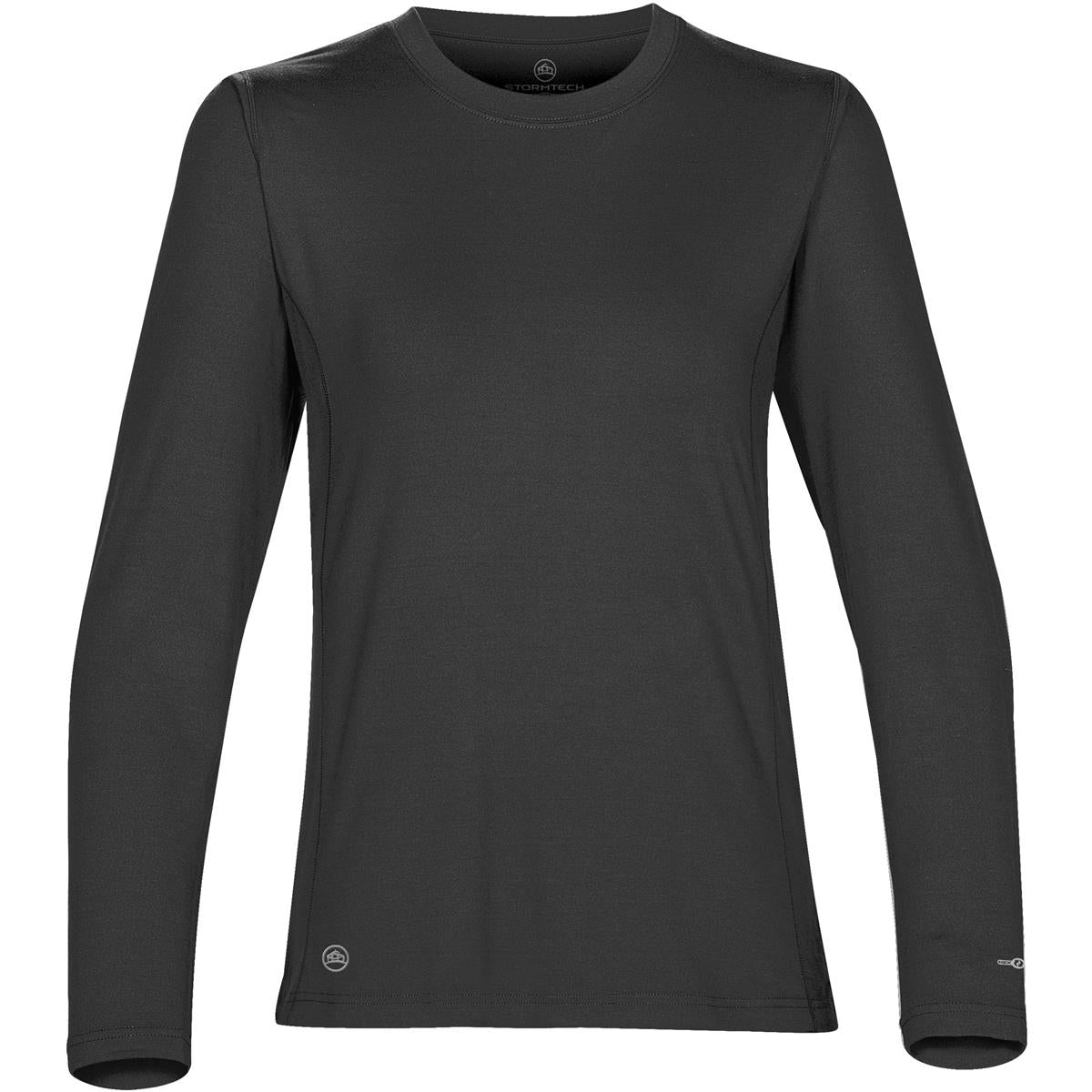 Women's Lotus H2X-Dry L/S Tee - Carbon Melange - Front