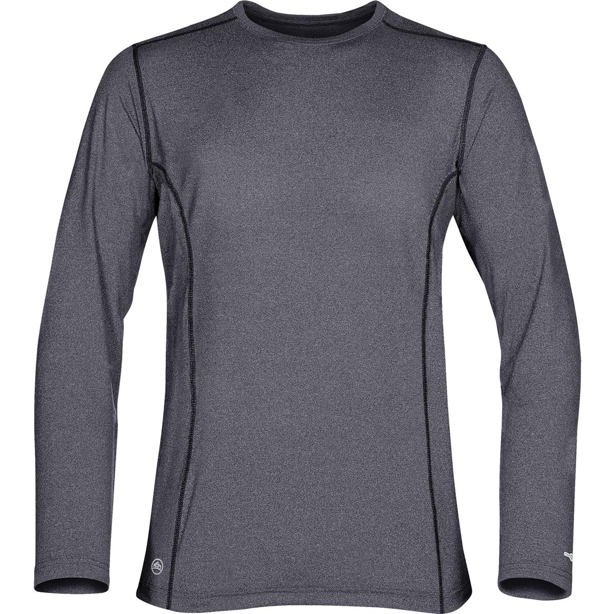 Women's Lotus H2X-Dry L/S Tee - Navy Melange - Front