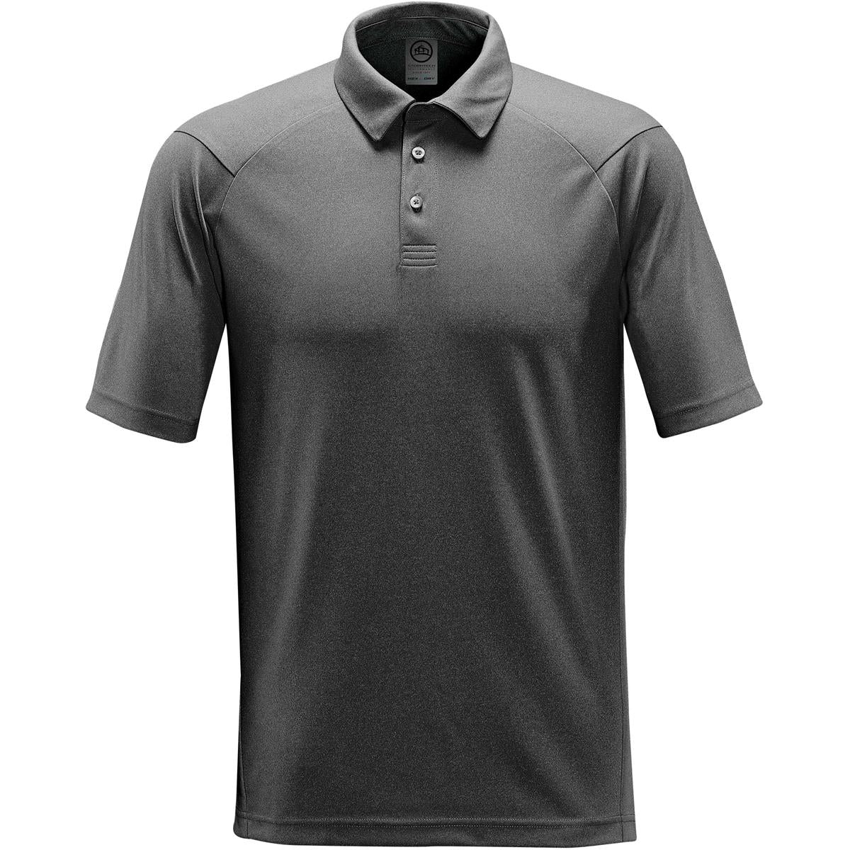 Men's Mistral Heathered Polo - Charcoal Heather - Front
