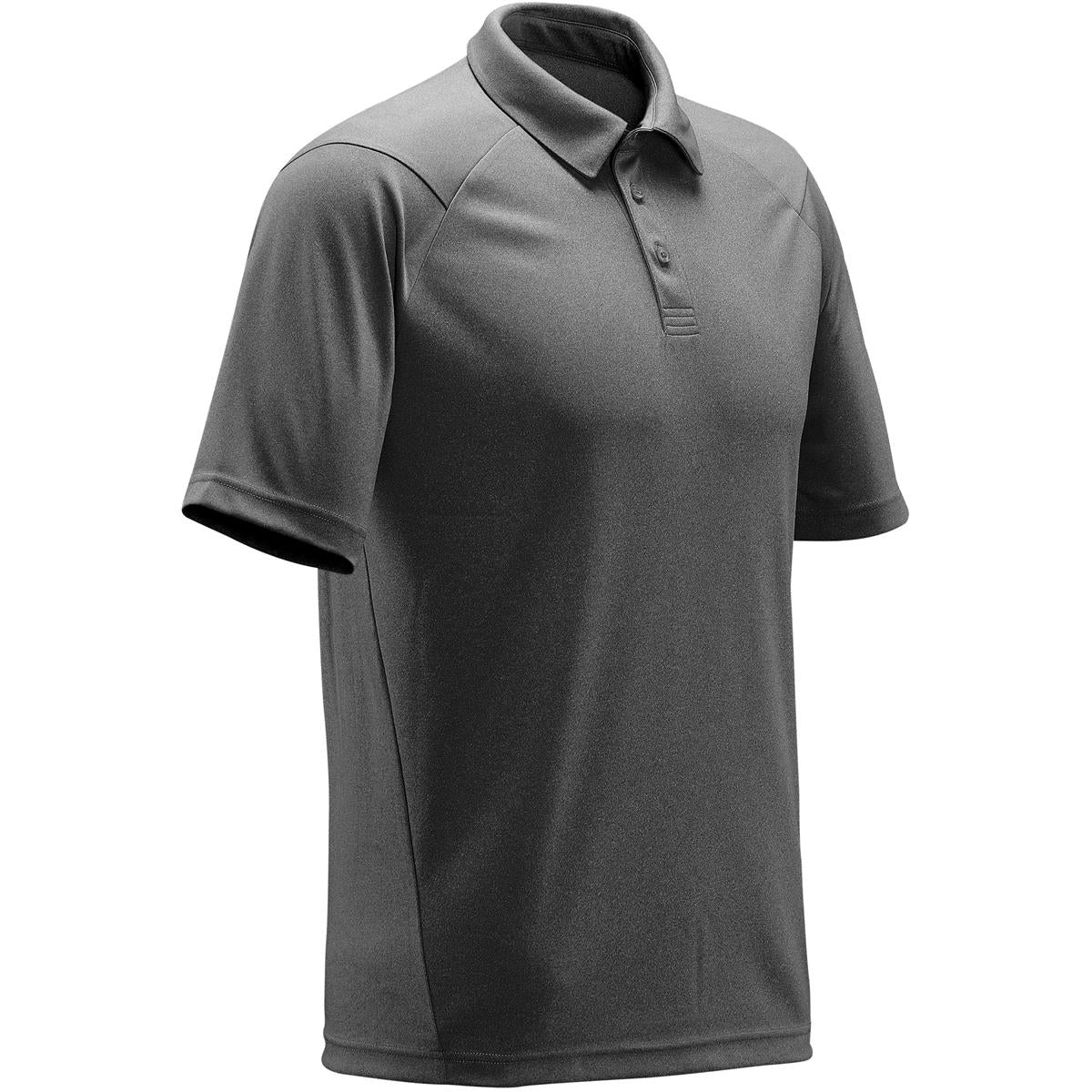 Men's Mistral Heathered Polo - Charcoal Heather - Back