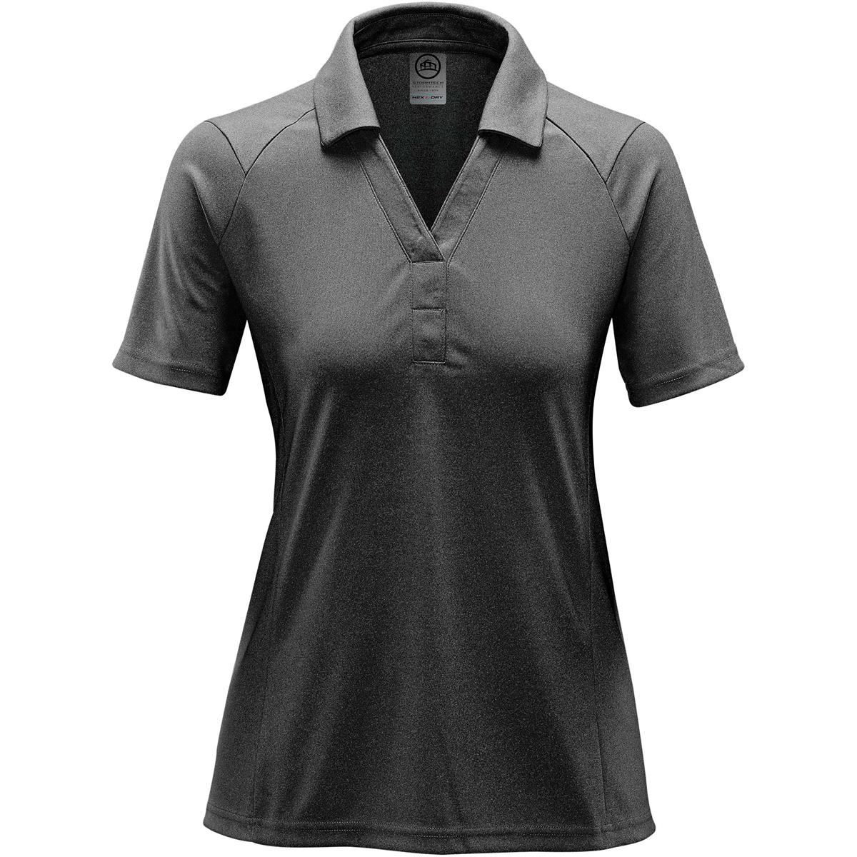 Women's Mistral Heathered Polo - Charcoal Heather - Front