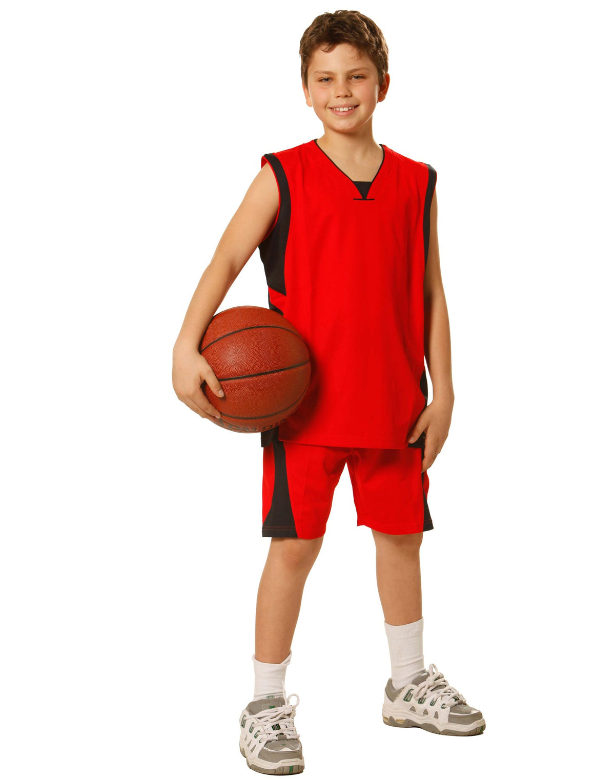 Slamdunk Shorts Kids - Red/Navy - View