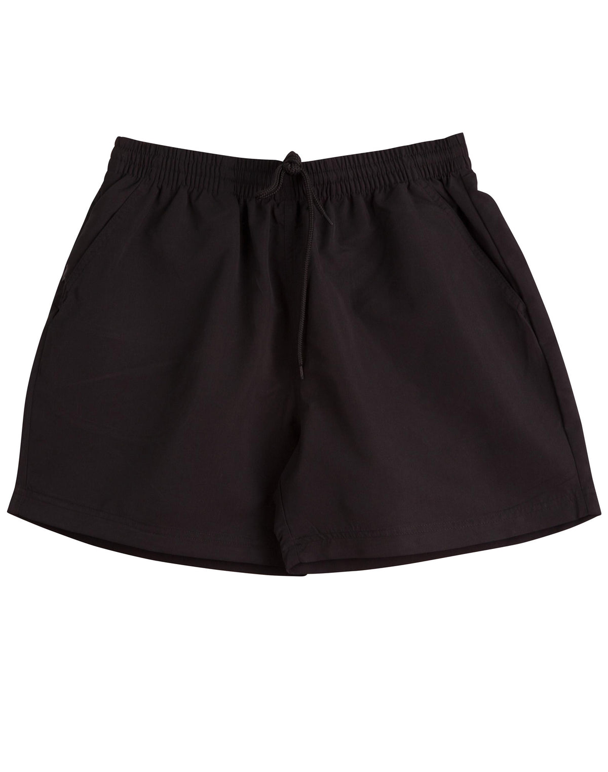 Microfibre Sport Shorts Kids - Black - Front