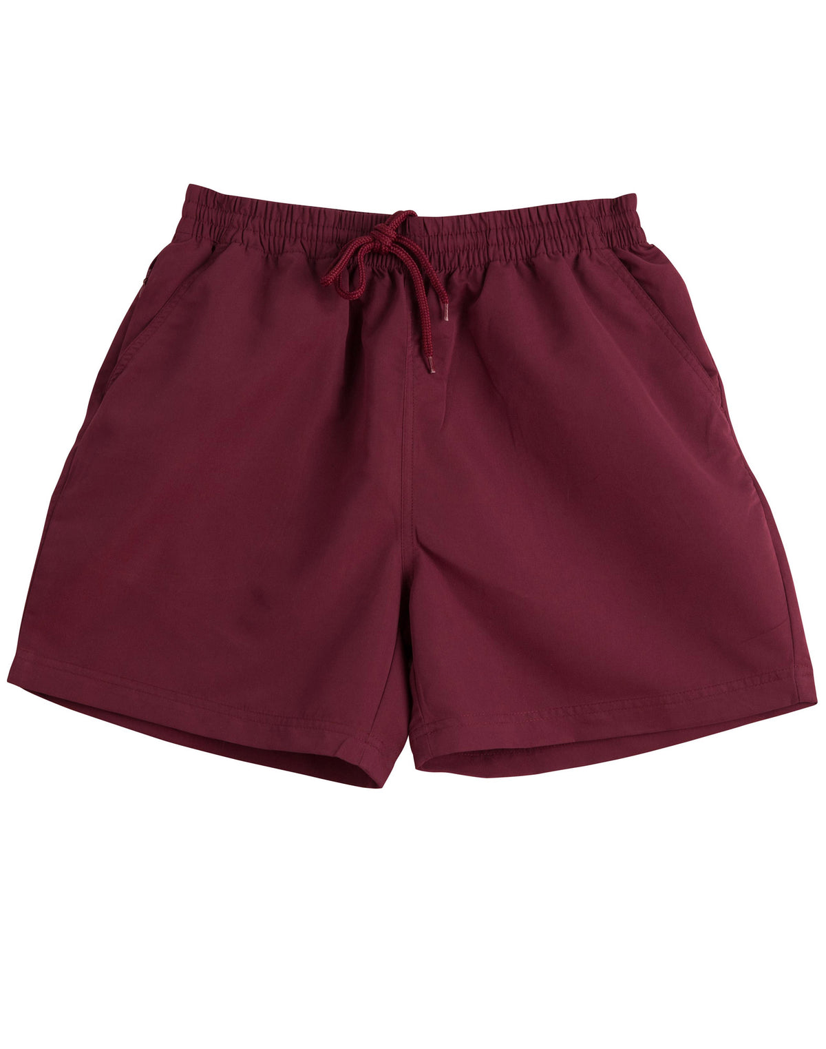 Microfibre Sport Shorts Kids - Maroon - Front