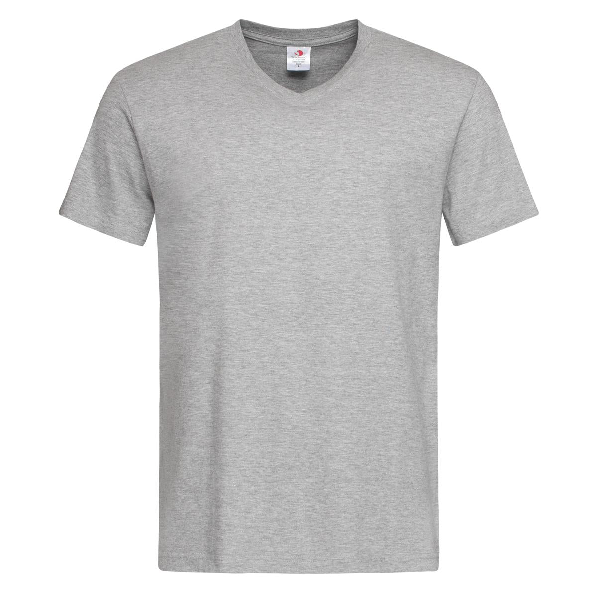 Men's Classic-T V-neck - Grey Heather - Front
