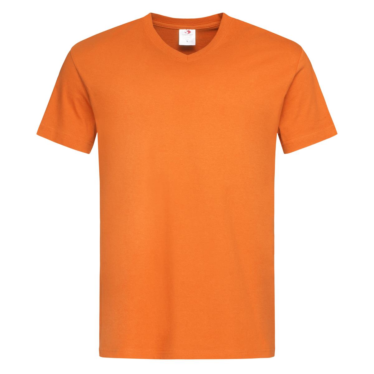 Men's Classic-T V-neck - Orange - Front