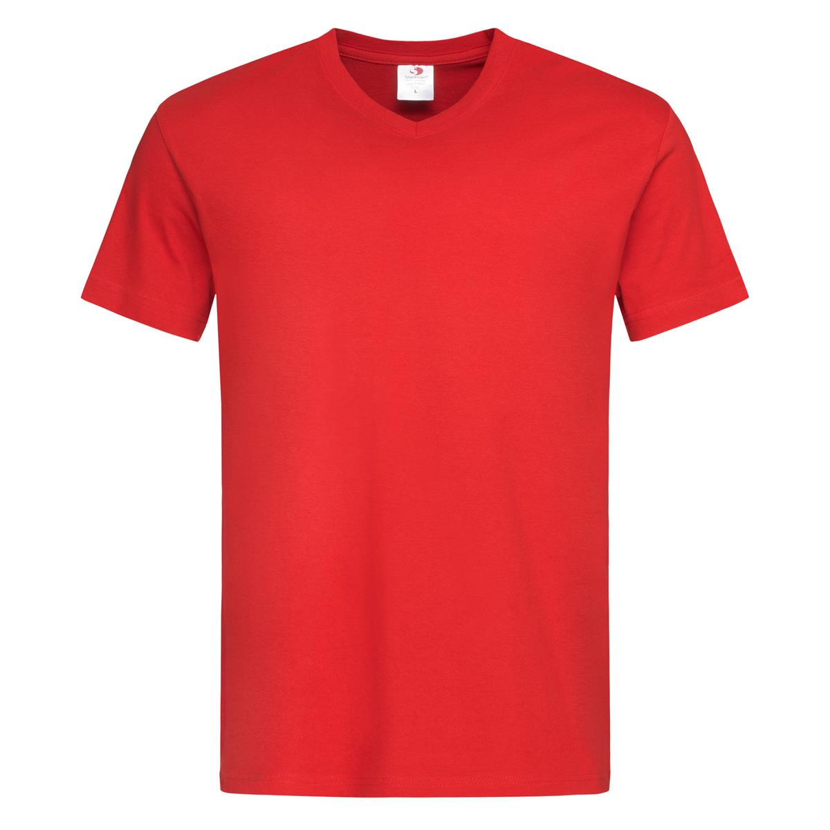Men's Classic-T V-neck - Scarlet Red - Front