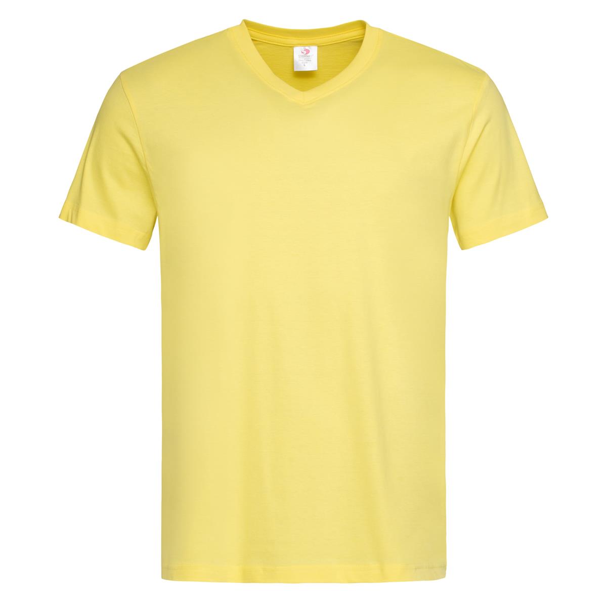 Men's Classic-T V-neck - Yellow - Front