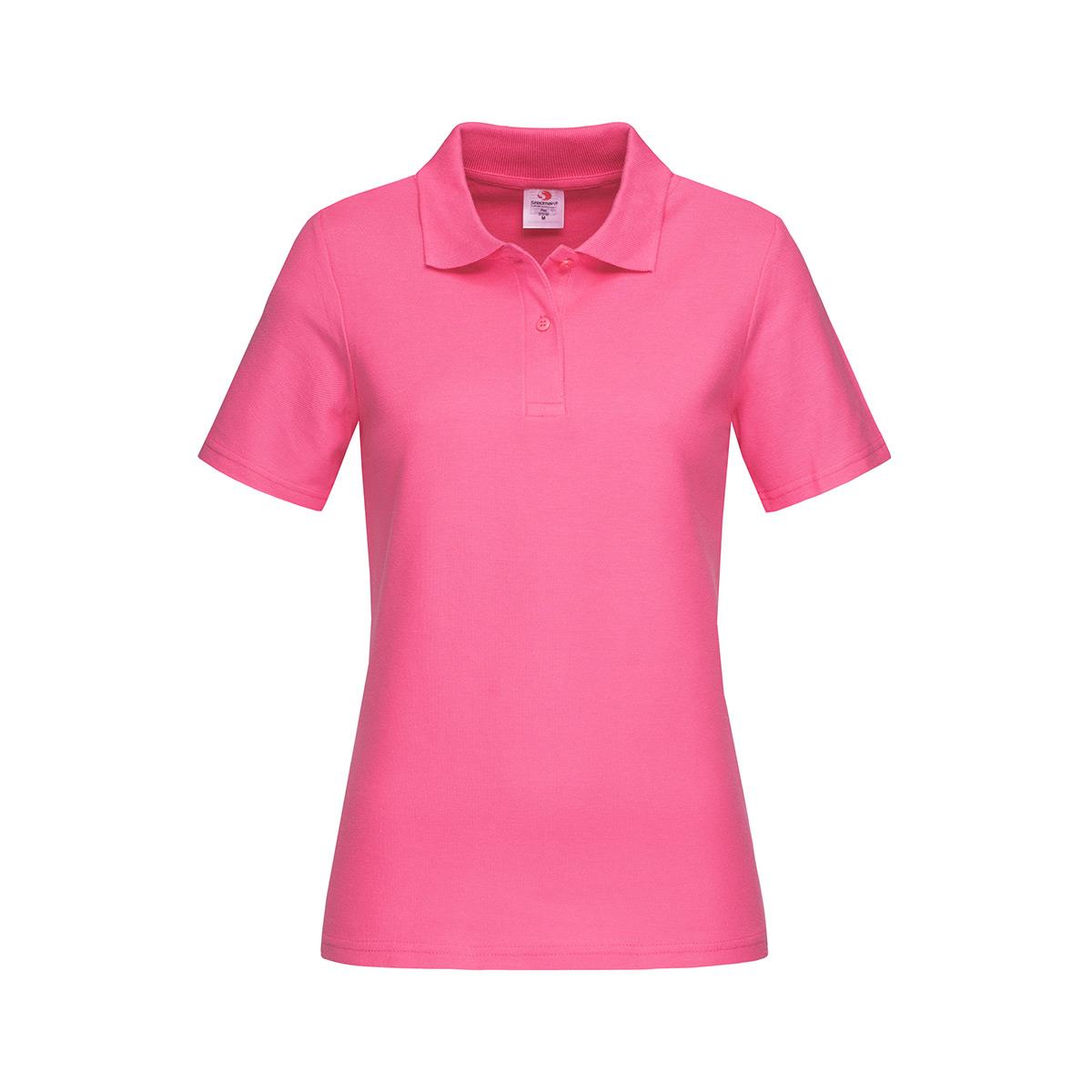 Women's Heavyweight Polo - Sweet Pink - Front