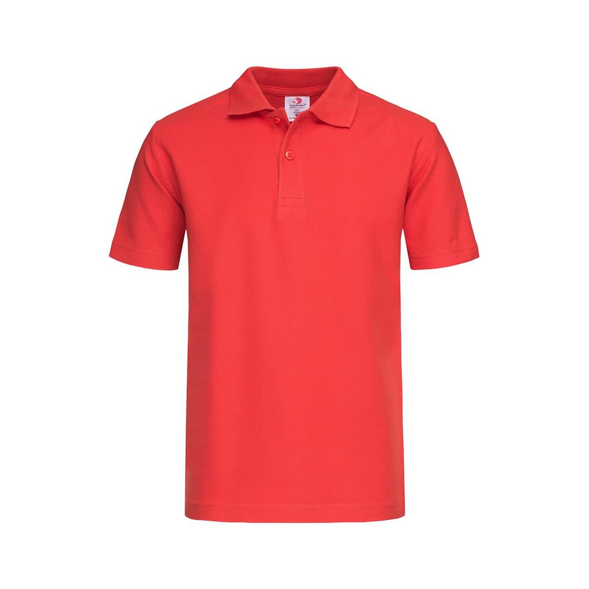 Junior Heavyweight Polo - Scarlet Red - Front
