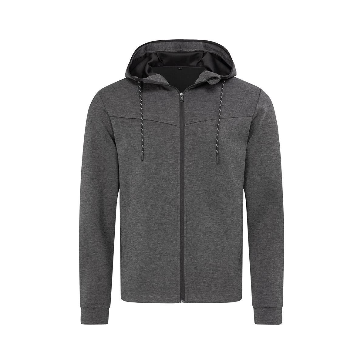 Men's Recycled Scuba Jacket - Anthra Heather - Front