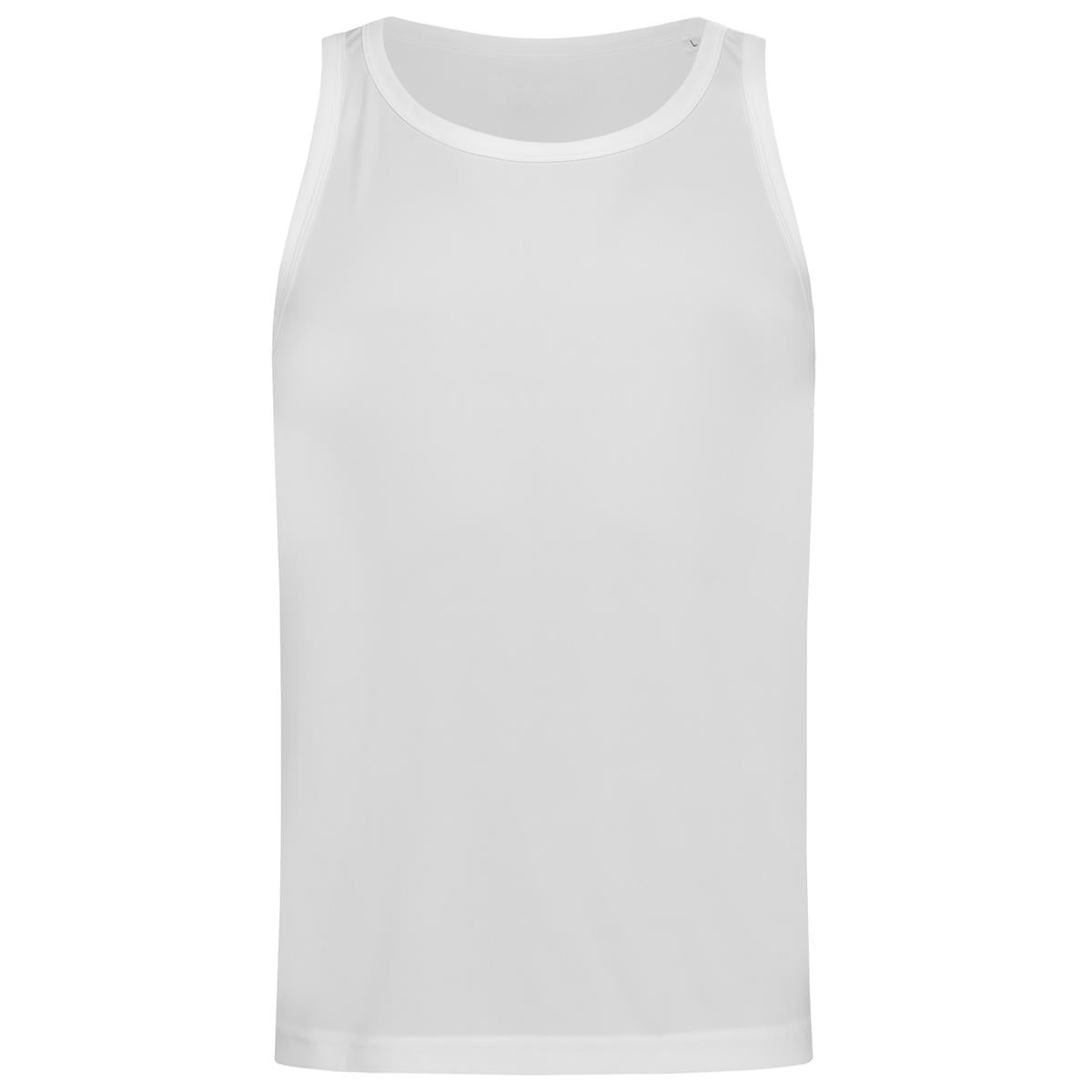 Men's Active Sports Top - White - Front