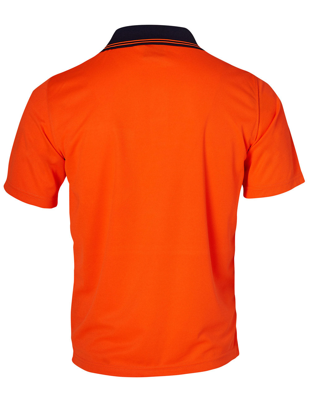 High Visibility Short Sleeve - FluoroOrange/Navy - Back