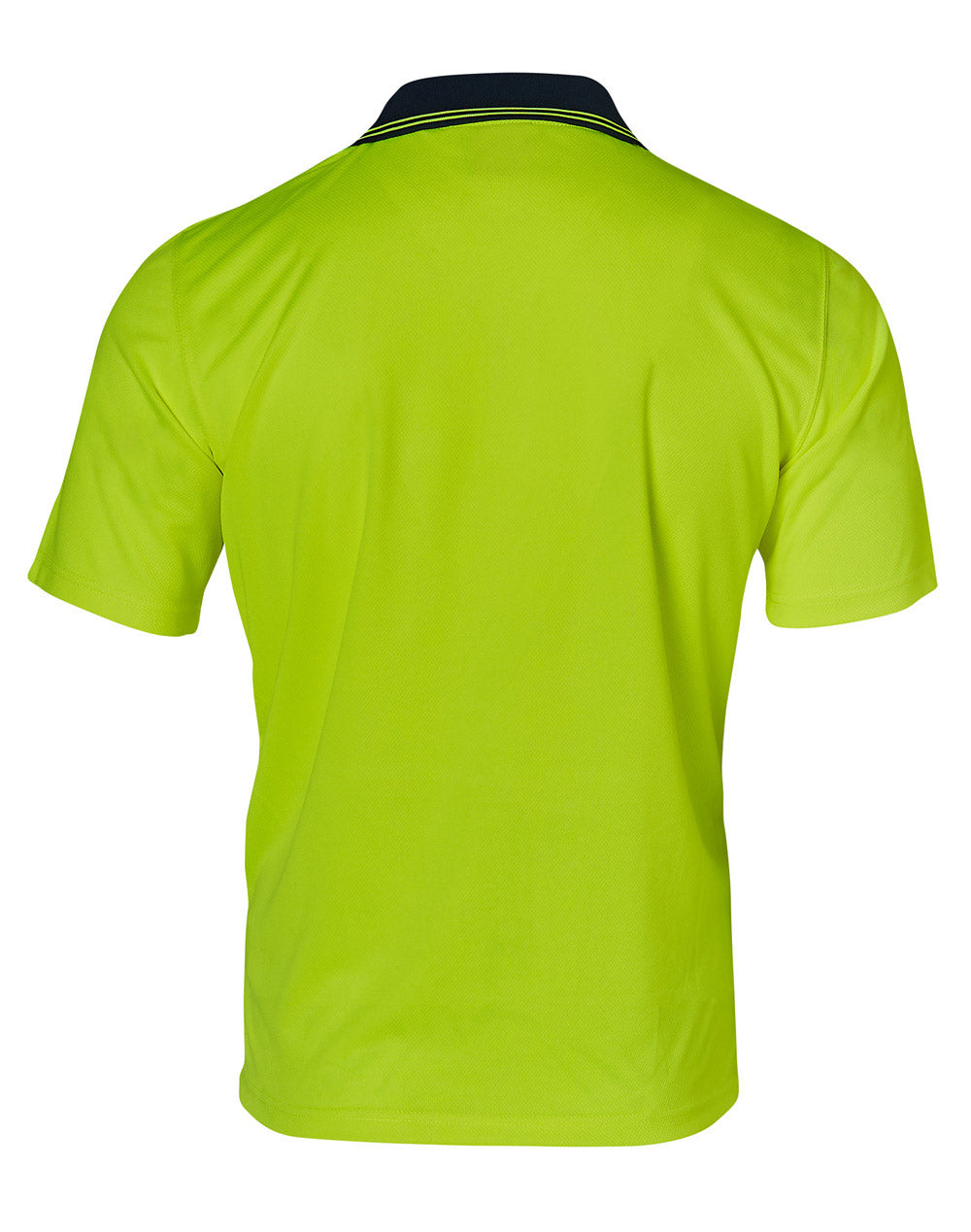 High Visibility Short Sleeve - FluoroYellow/Navy - Back