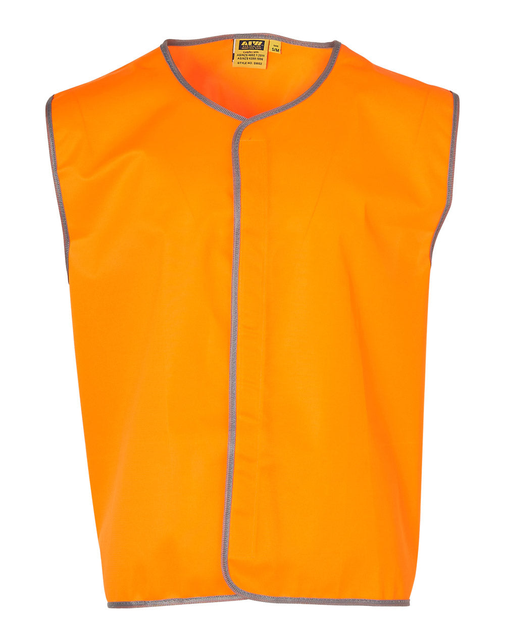 Hi-Vis Safety Vest - Fluoro Orange - Front