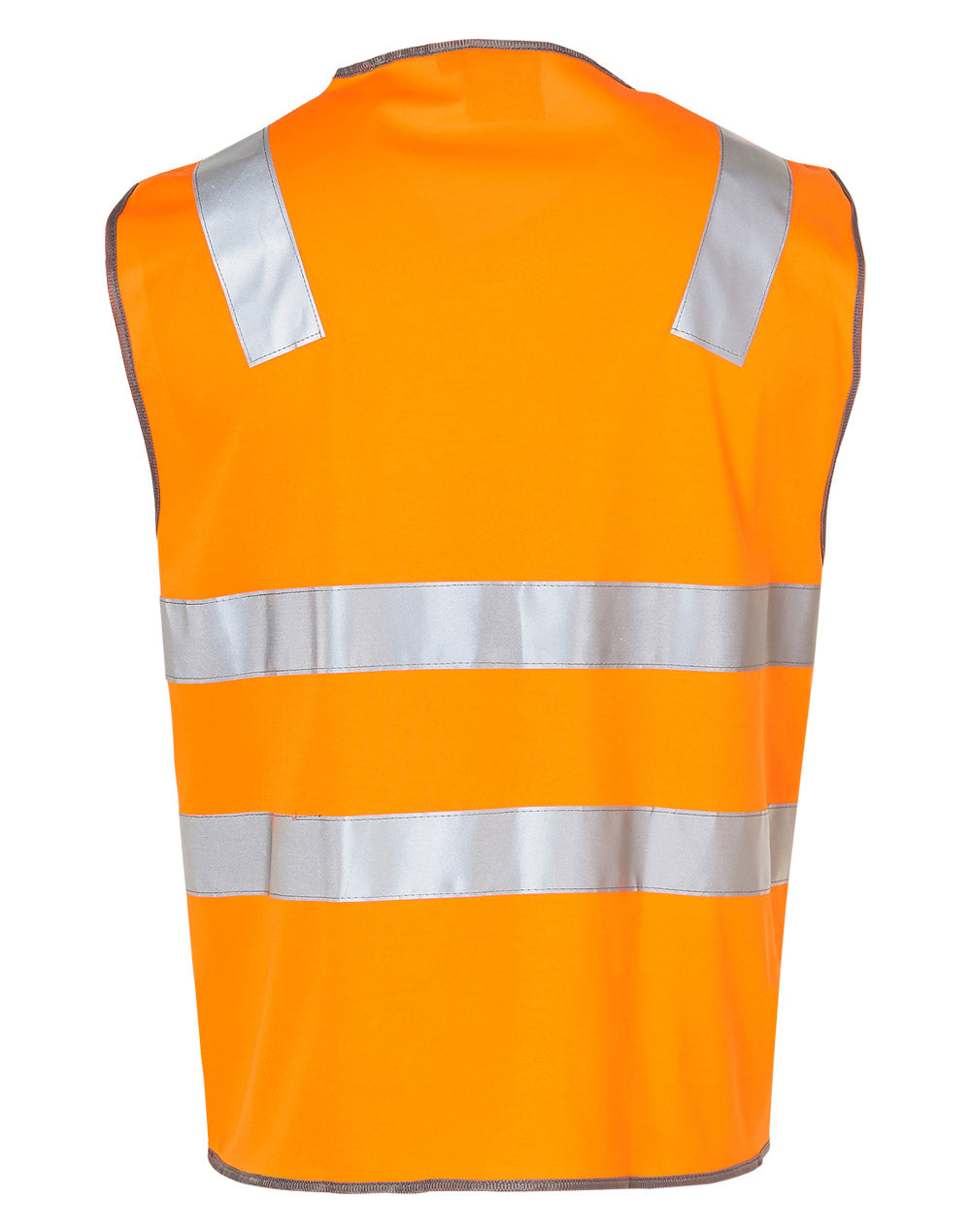 Hi-Vis Safety Vest - FluoroOrange/Silver - Back