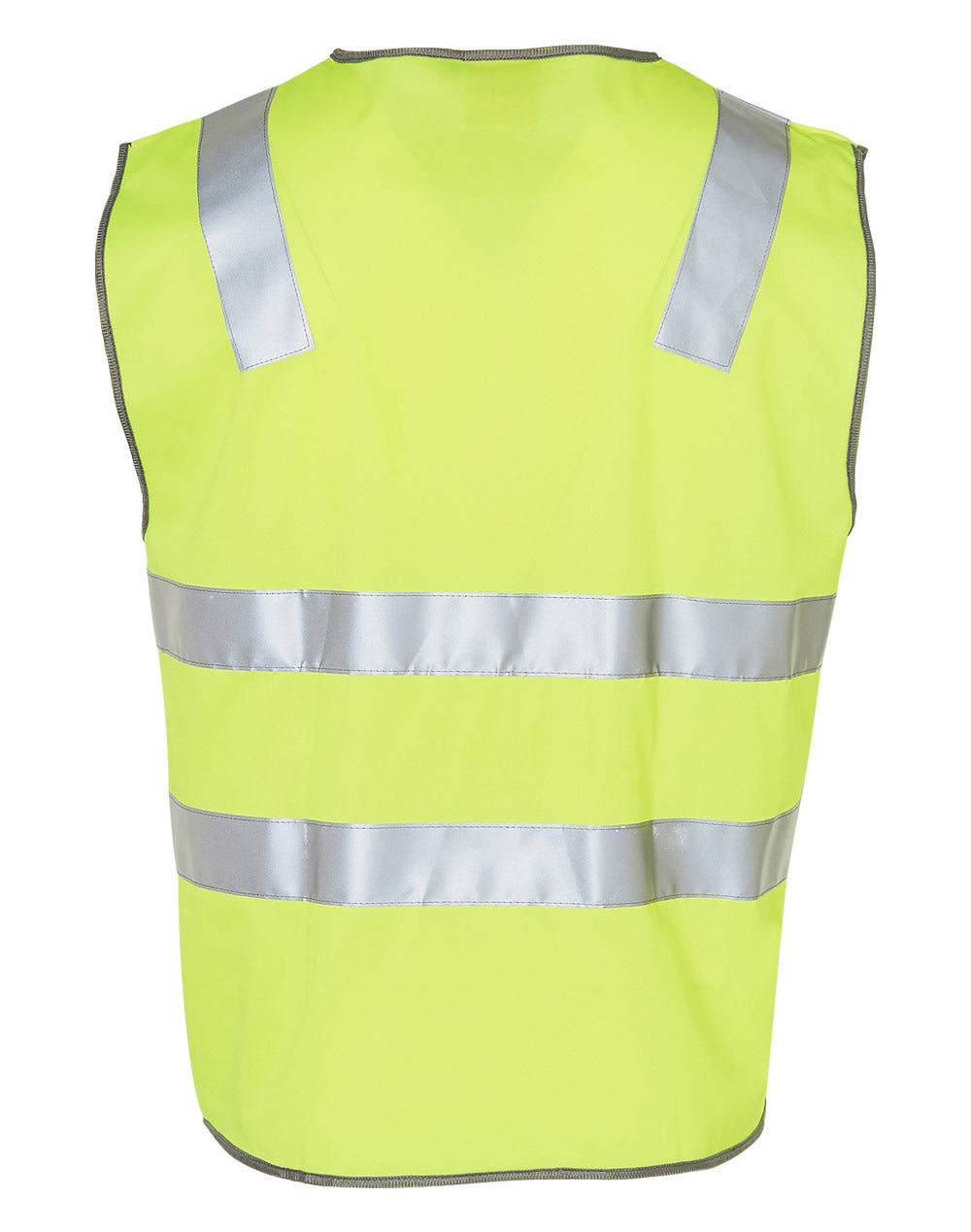 Hi-Vis Safety Vest - FluoroYellow/Silver - Back
