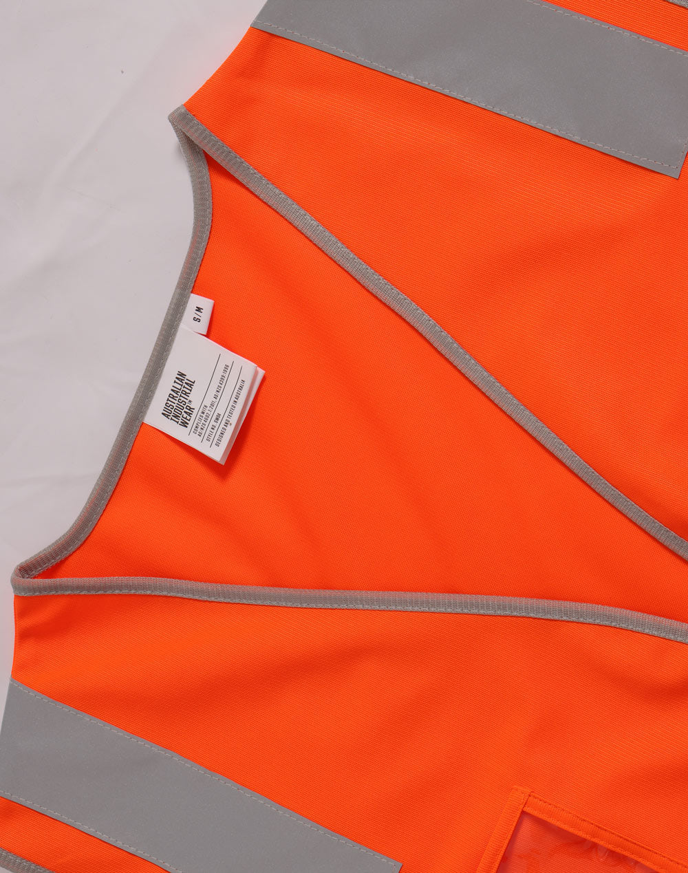 Unisex Hi-Vis Safety Vest with ID & Utility Pockets - Orange - View