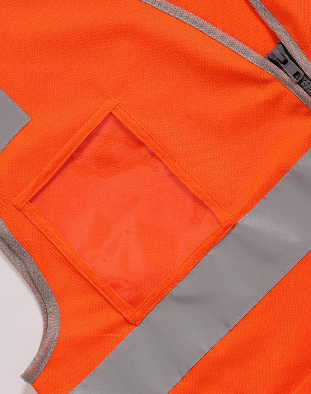 Unisex Hi-Vis Safety Vest with ID & Utility Pockets - Orange - View