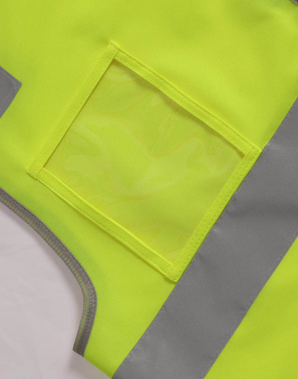 Unisex Hi-Vis Safety Vest with ID & Utility Pockets - Yellow - View