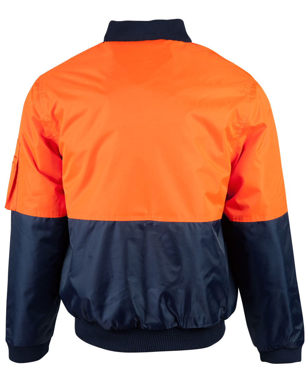 Hi-Vis Two Tone Flying Jacket - Orange/Navy - Back