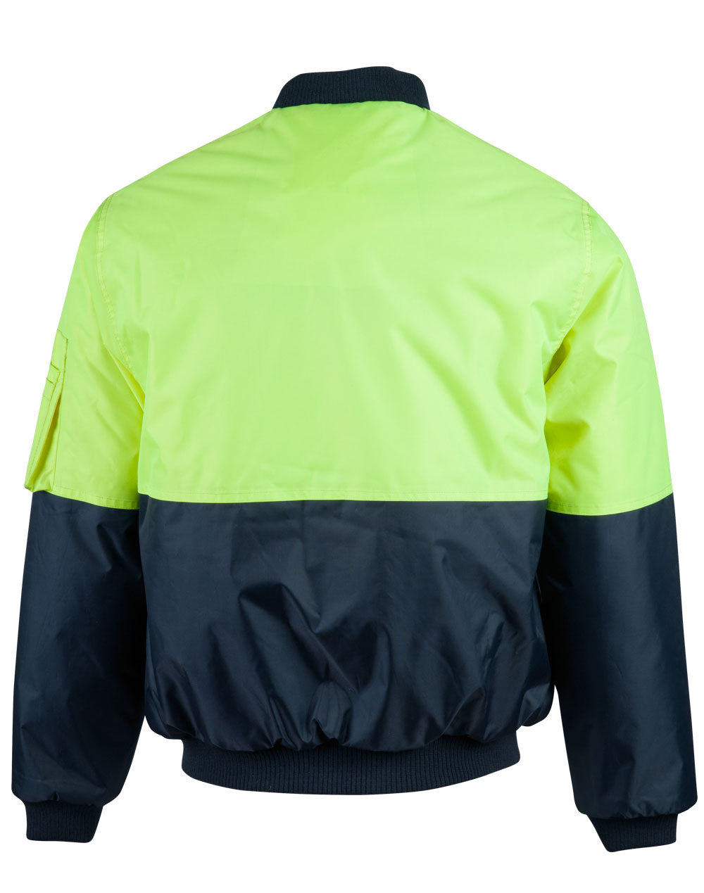 Hi-Vis Two Tone Flying Jacket - Yellow/Navy - Back