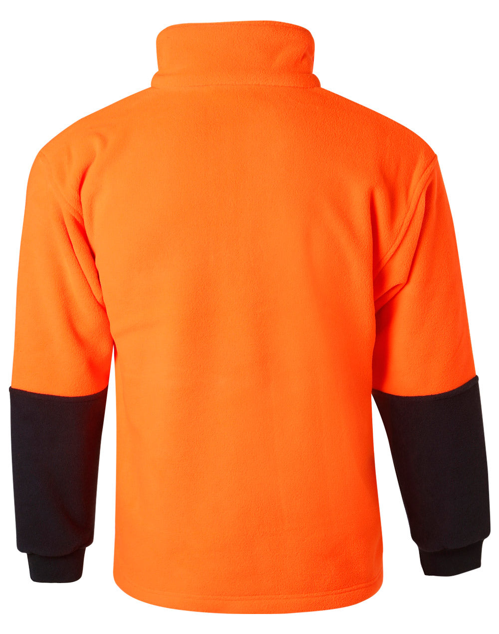 Hi-Vis 2 Tone Polar Fleece - FluoroOrange/Navy - Back