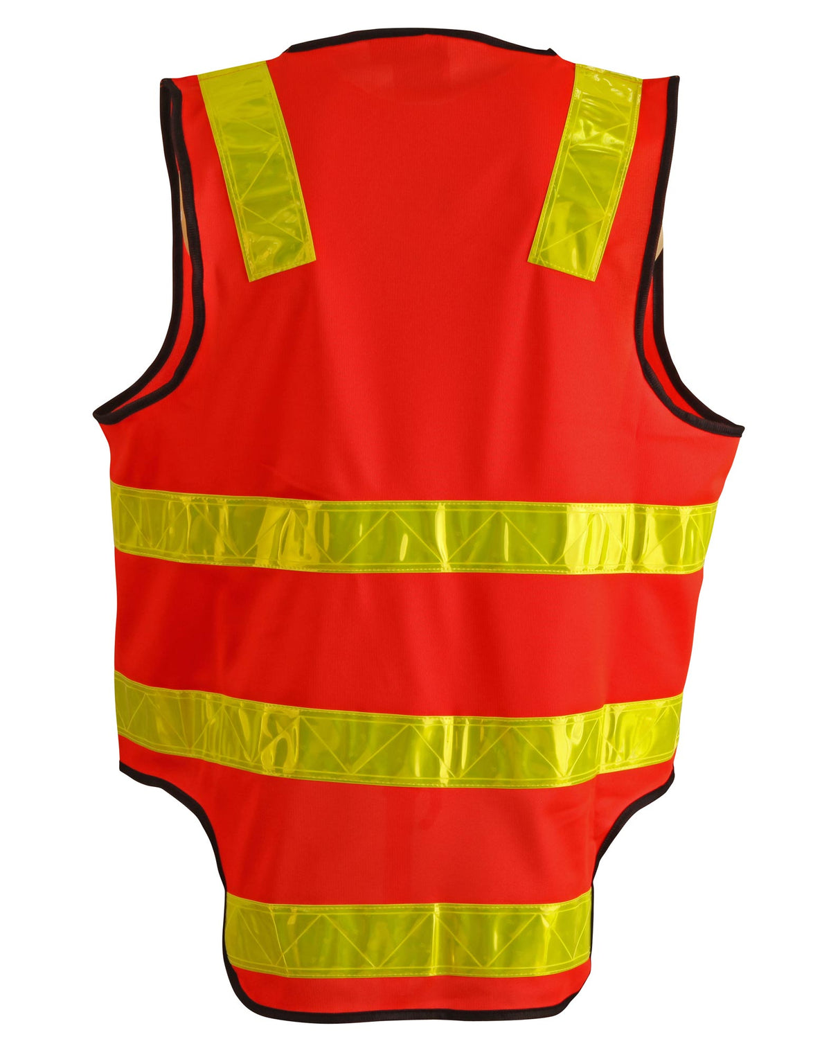 Hi-Vis Safety Vest - FluoroRed/Yellow - Back
