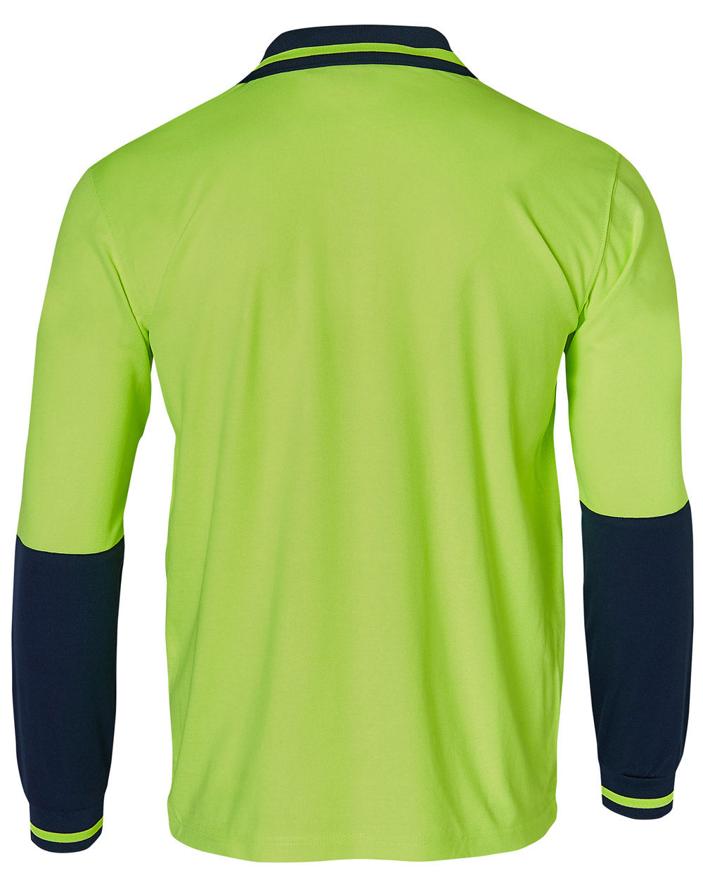Safety Polo - FluoroYellow/Navy - Back