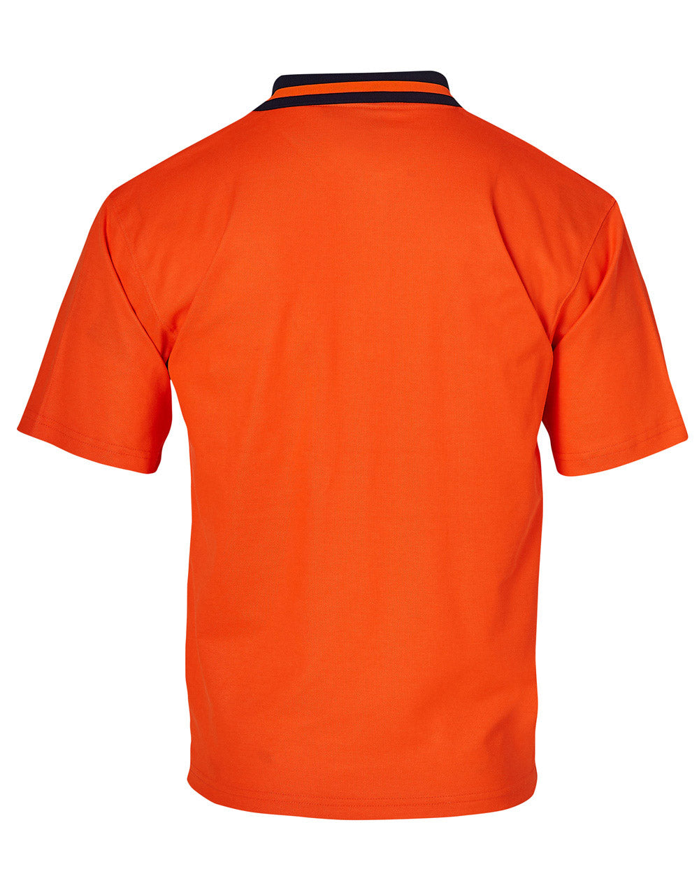 Safety Polo - FluoroOrange/Navy - Back