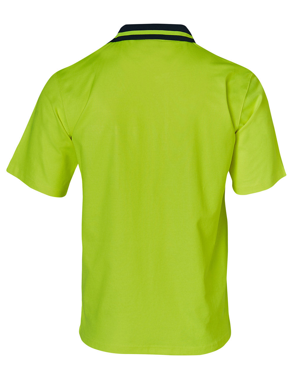 Safety Polo - FluoroYellow/Navy - Back