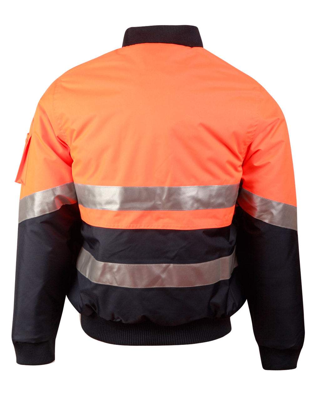 Hi-Vis Two Tone Flying Jacket - Orange/Navy - Back