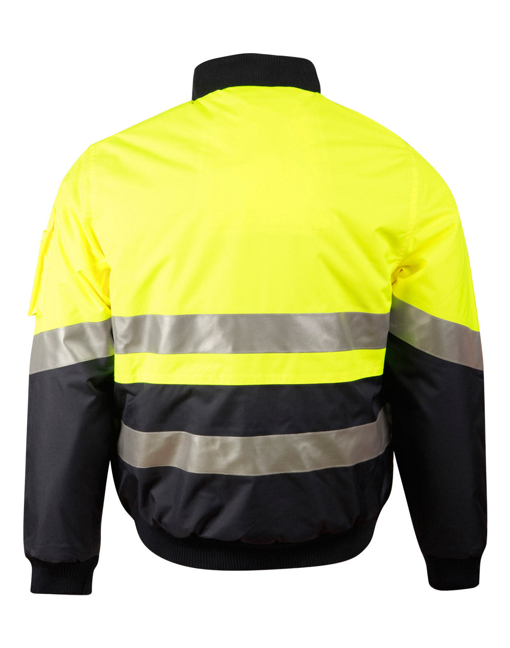Hi-Vis Two Tone Flying Jacket - Yellow/Navy - Back