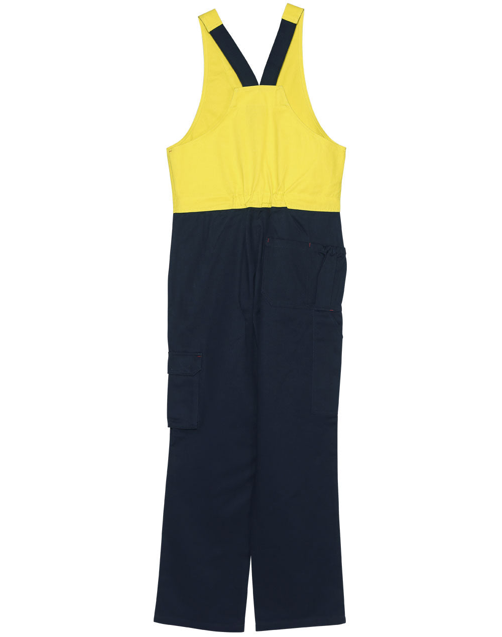 Men's Overall Regular Size - Yellow/Navy - Back