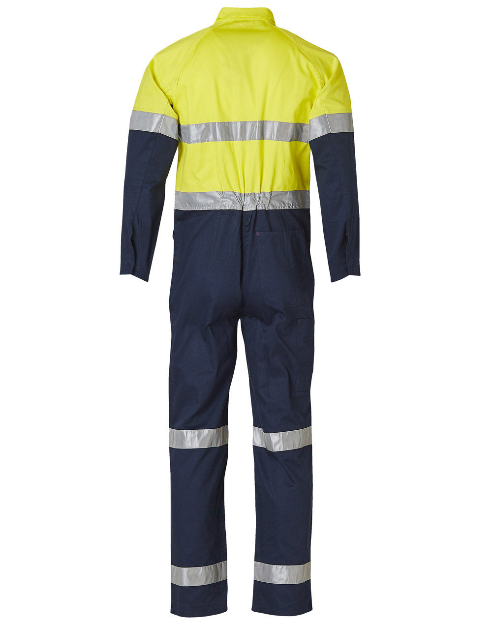 Men's Two Tone Coverall - Yellow/Navy - Back